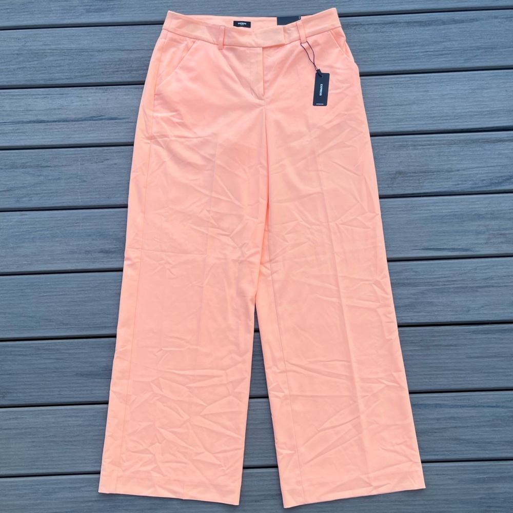 Express Peach Wide-Leg Trousers